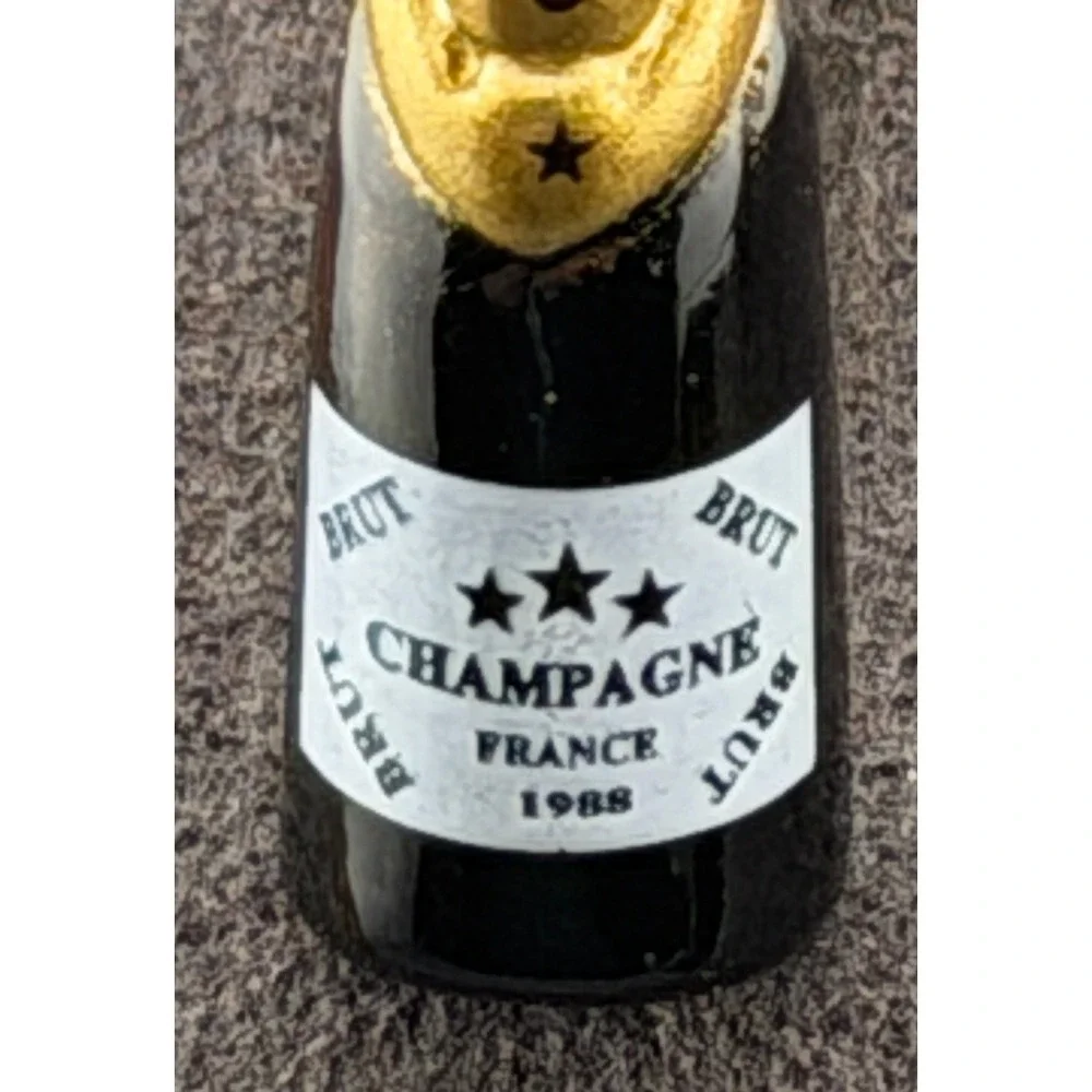 Vintage Cufflinks Champagne Bottle Bey-Berk International Brut France Novelty